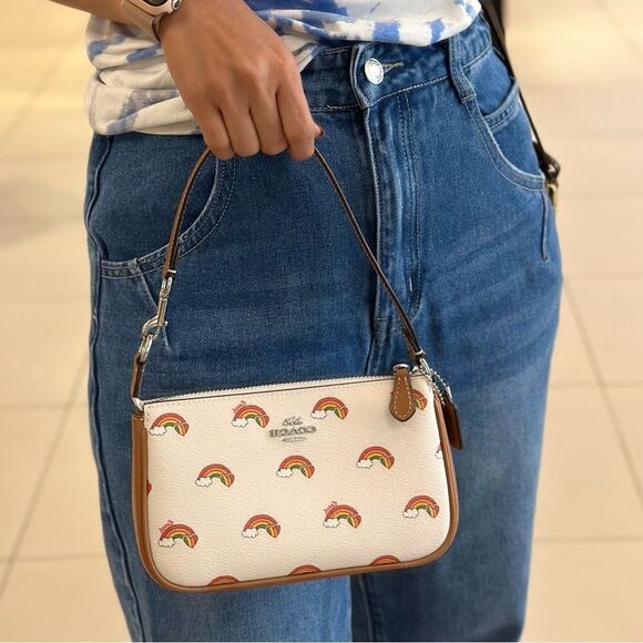 NWT Coach Nolita 19 Bag With Rainbow Print - Picture 9 of 11
